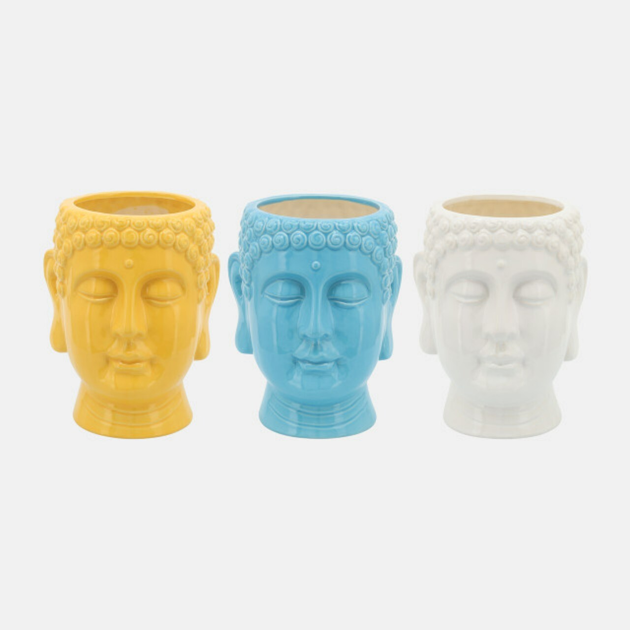 Kingston Living Buddha Citronella Scented Wax Candle - 9" - Multi-Colored - Set of 3